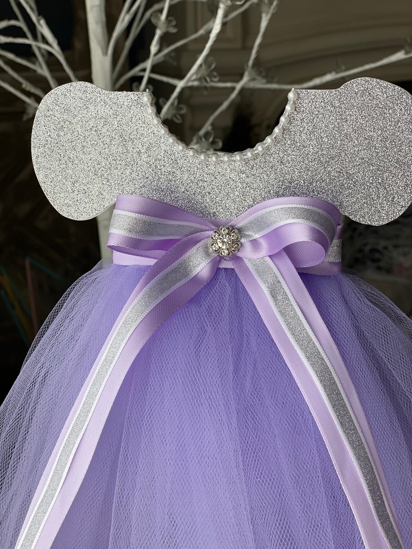 Tutu purple Dress centerpiece, Purple Tutu Centerpiece, baby Shower Centerpiece