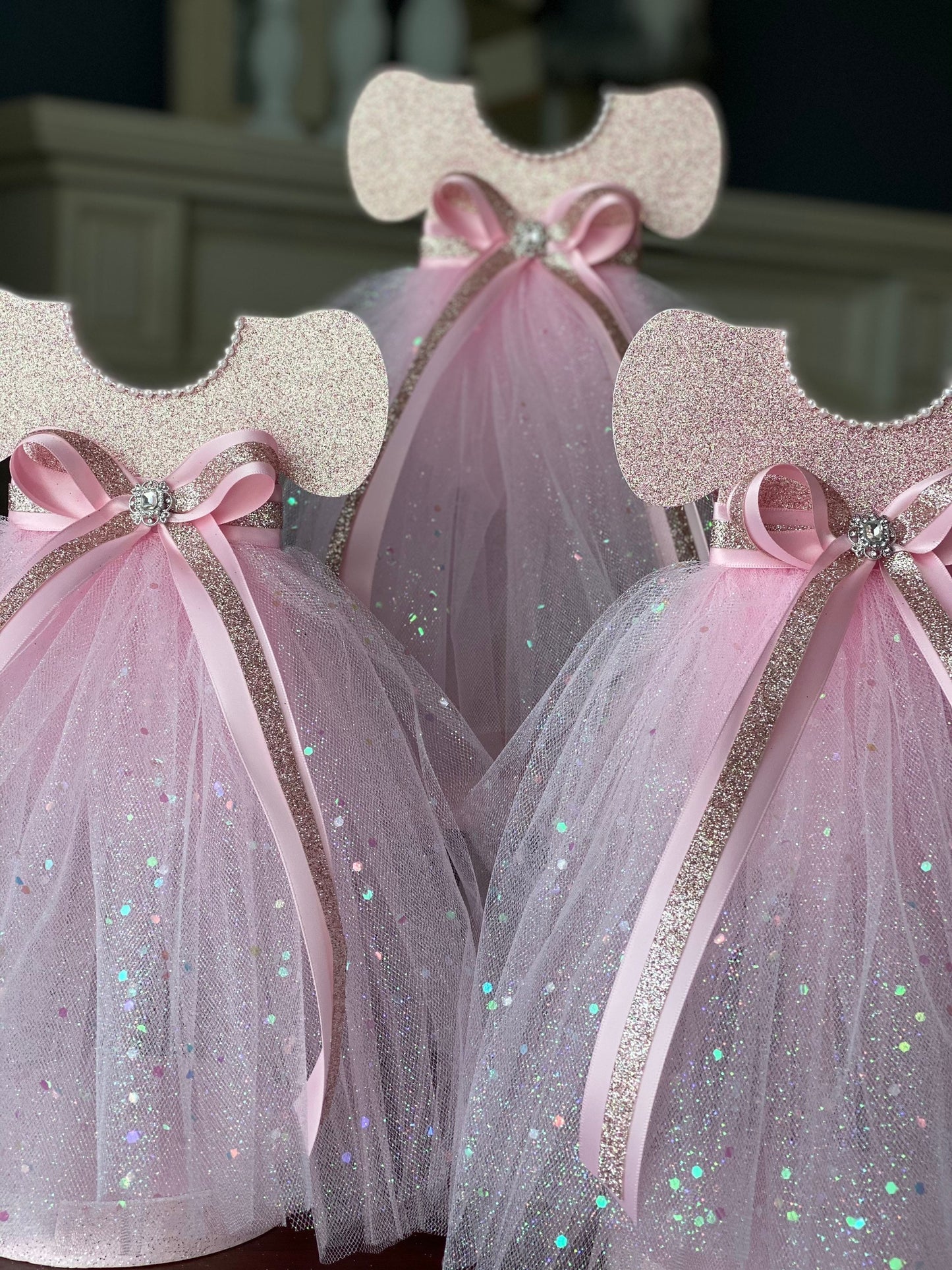 Pink Tutu Centerpiece, Light Pink Tutu Centerpiece 14" tall