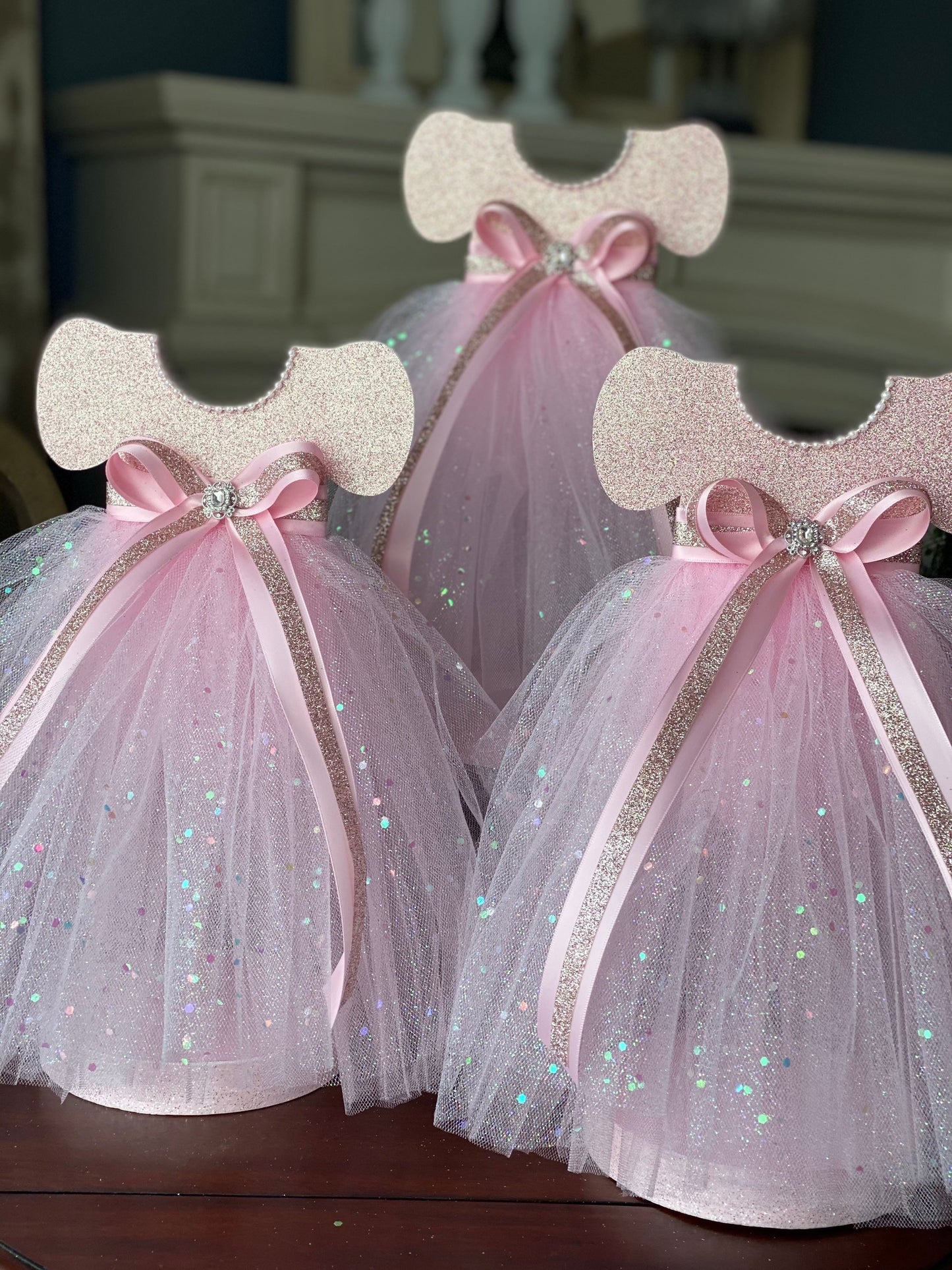 Pink Tutu Centerpiece, Light Pink Tutu Centerpiece 14" tall