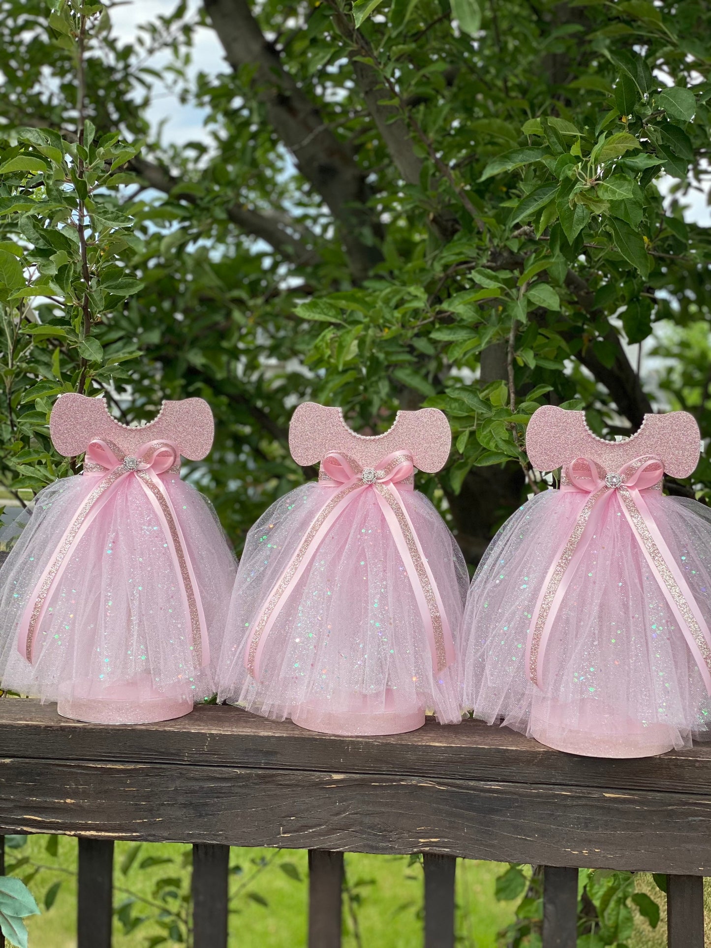 Pink Tutu Centerpiece, Light Pink Tutu Centerpiece 14" tall
