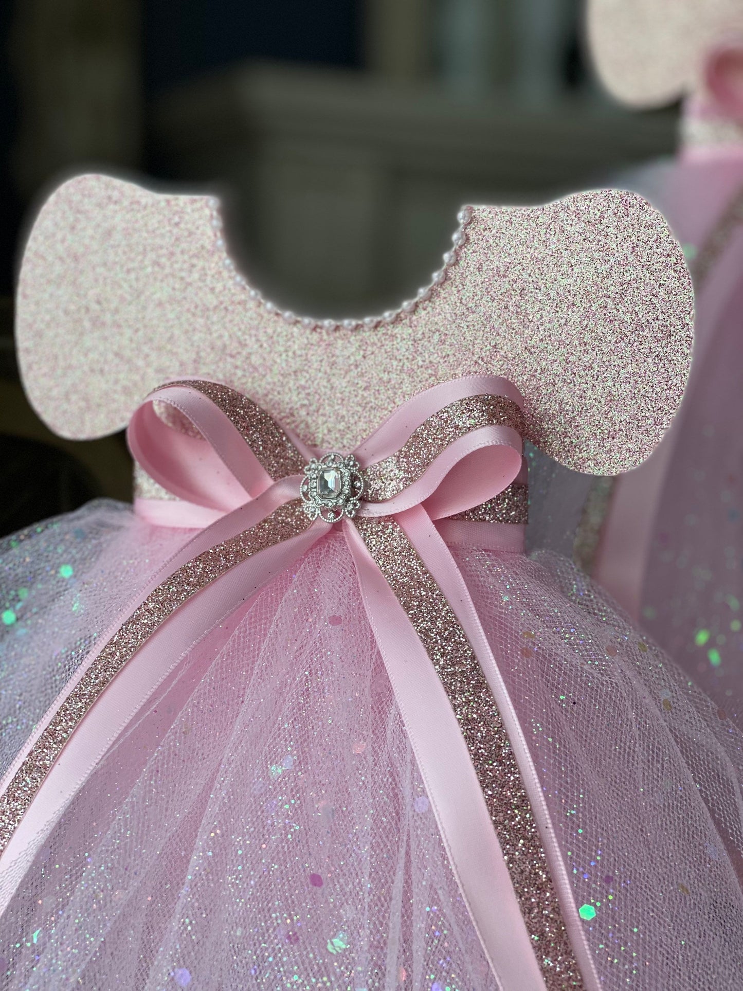 Pink Tutu Centerpiece, Light Pink Tutu Centerpiece 14" tall