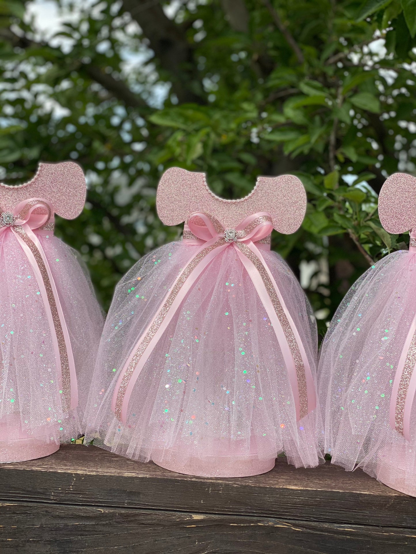 Pink Tutu Centerpiece, Light Pink Tutu Centerpiece 14" tall