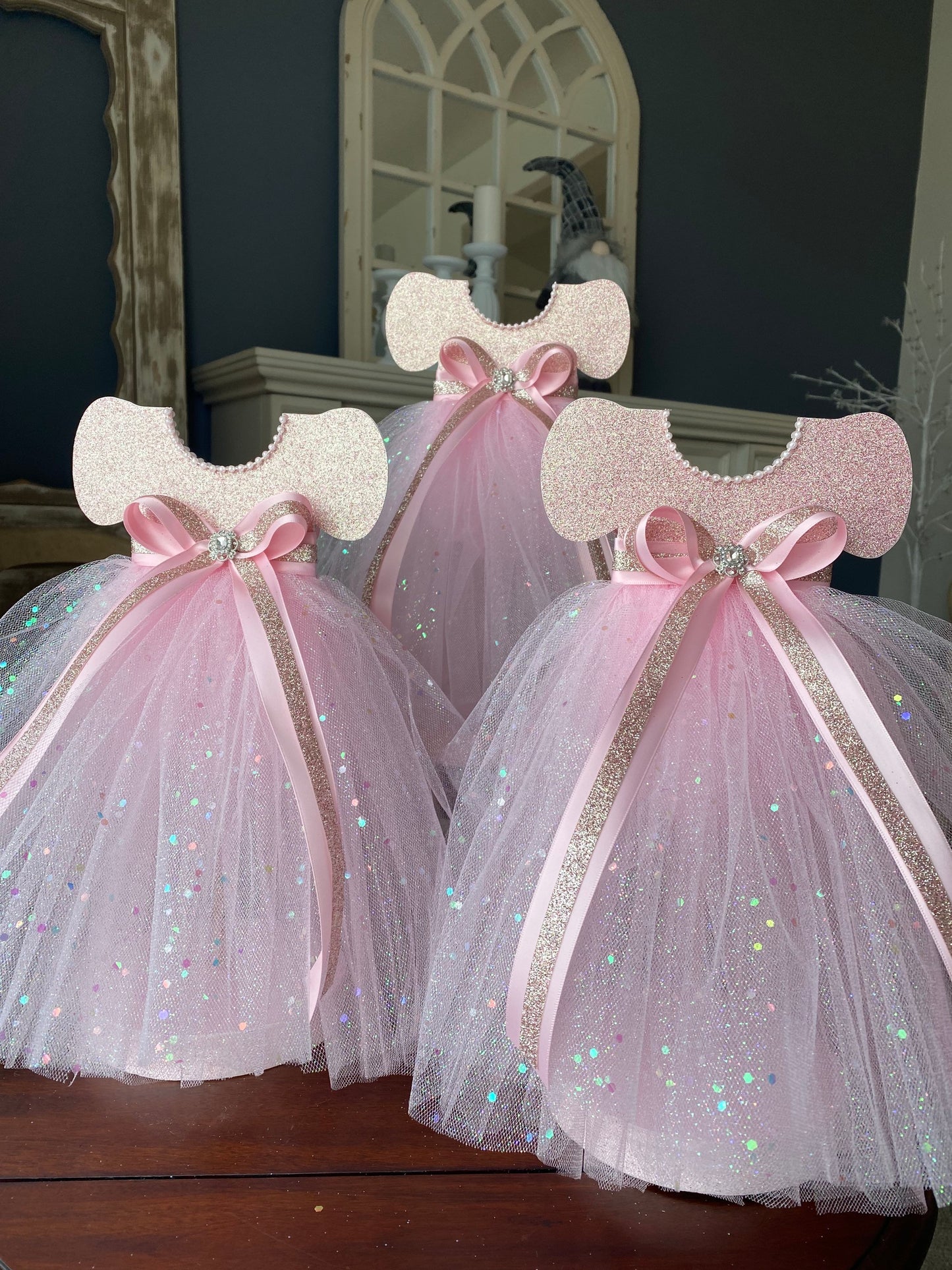 Pink Tutu Centerpiece, Light Pink Tutu Centerpiece 14" tall