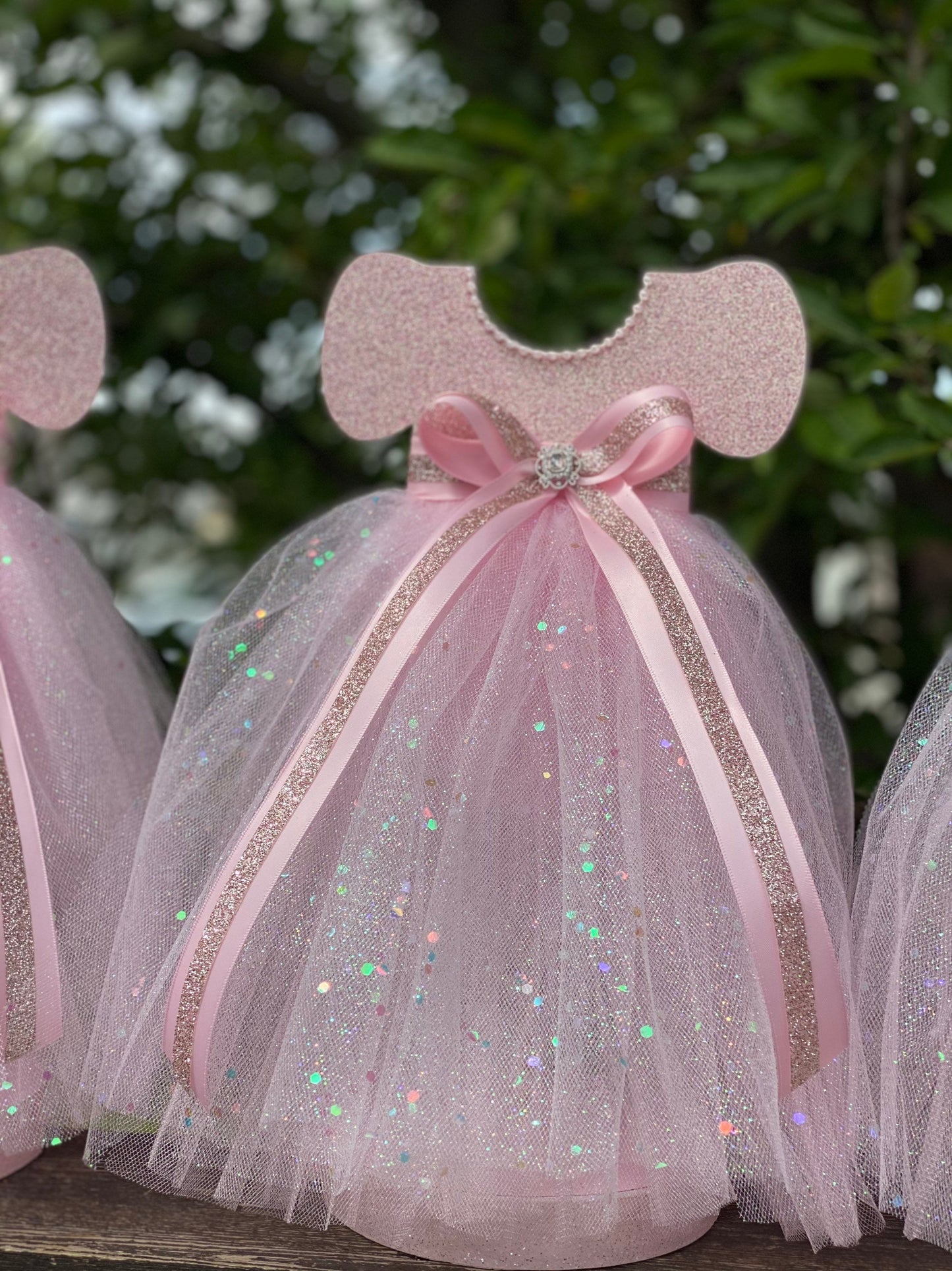 Pink Tutu Centerpiece, Light Pink Tutu Centerpiece 14" tall
