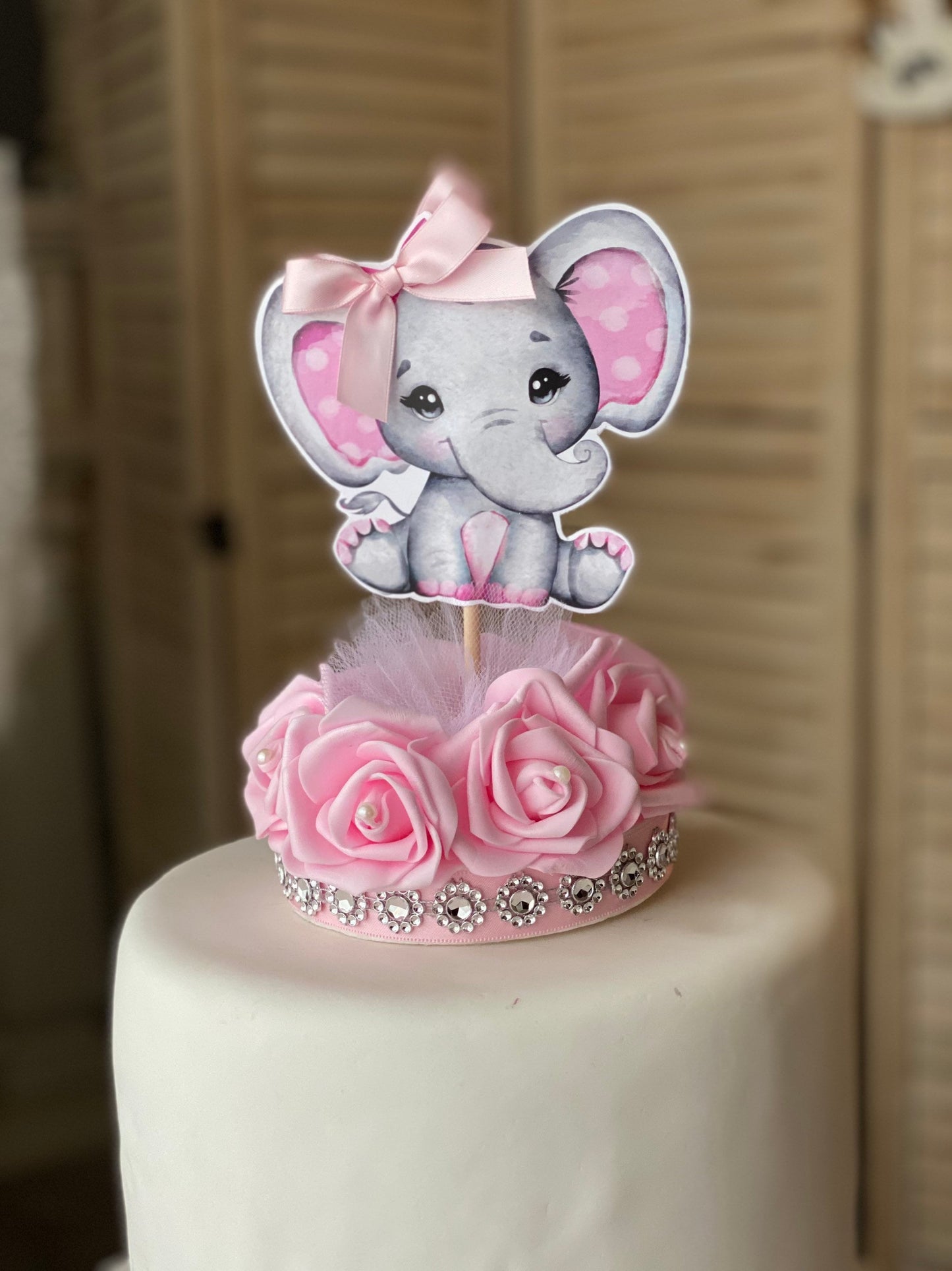 Girl Elephant, Baby Pink Elephant, Girl Baby Showl Elephant