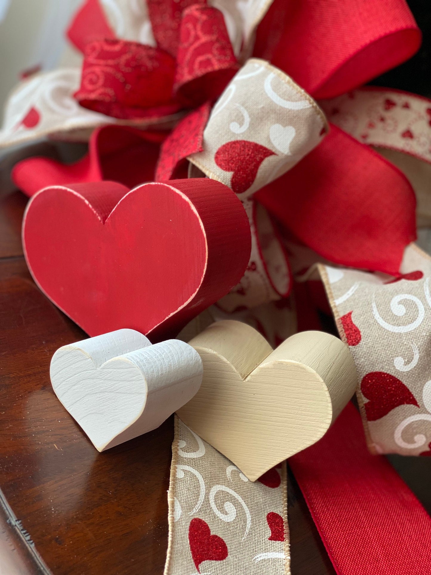 wooden heart, heart decor, Valentines Day Decor