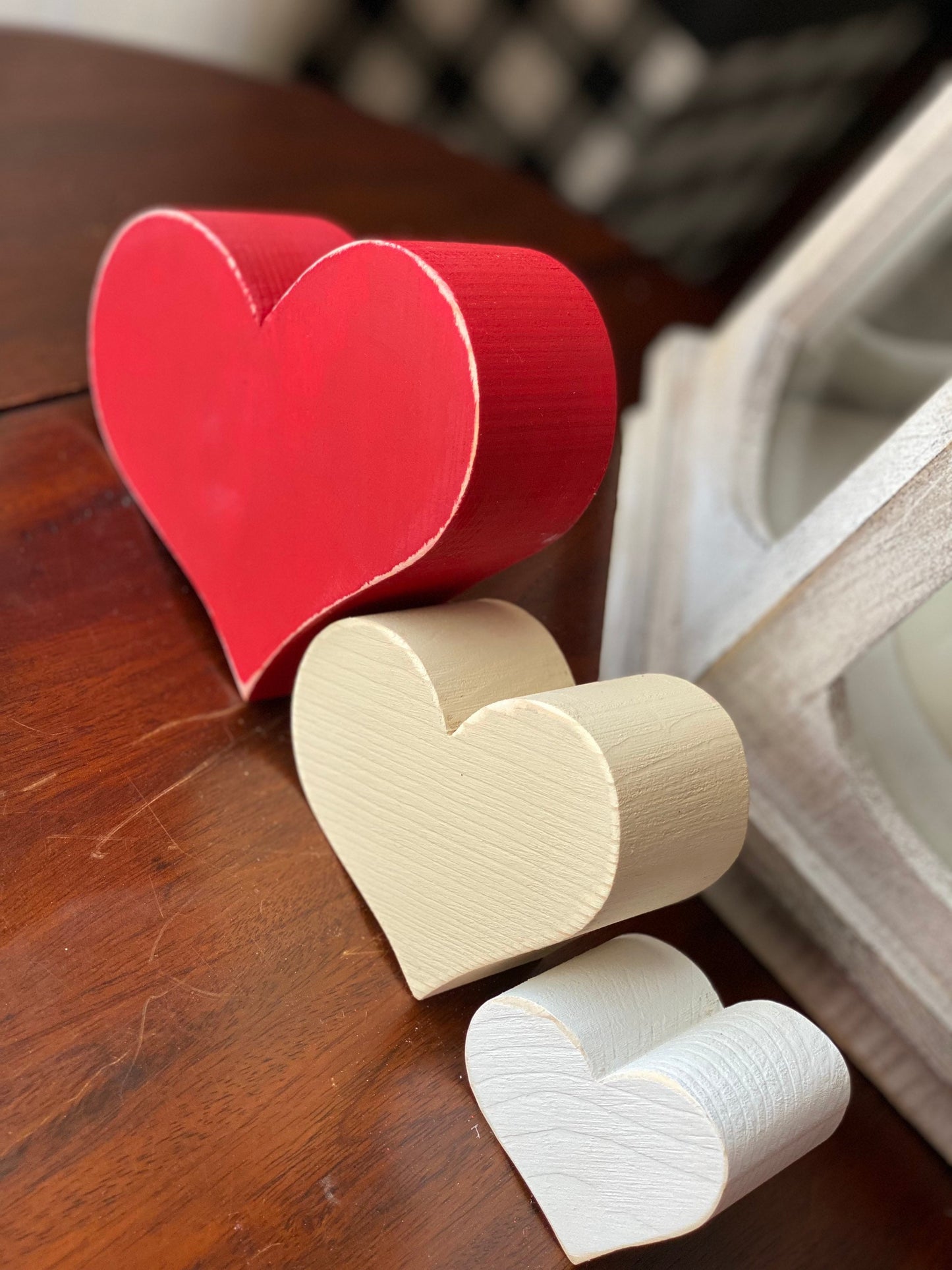 wooden heart, heart decor, Valentines Day Decor