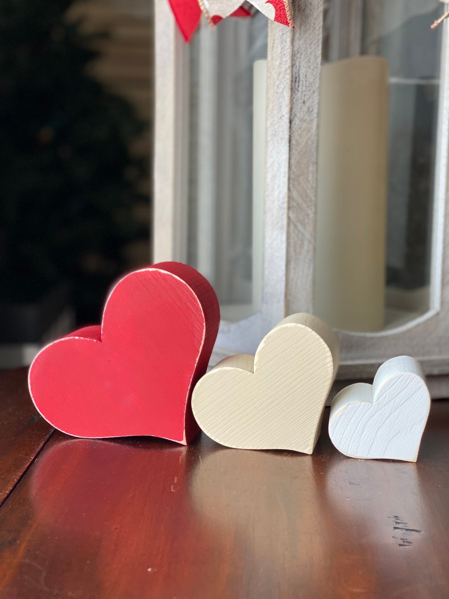 wooden heart, heart decor, Valentines Day Decor