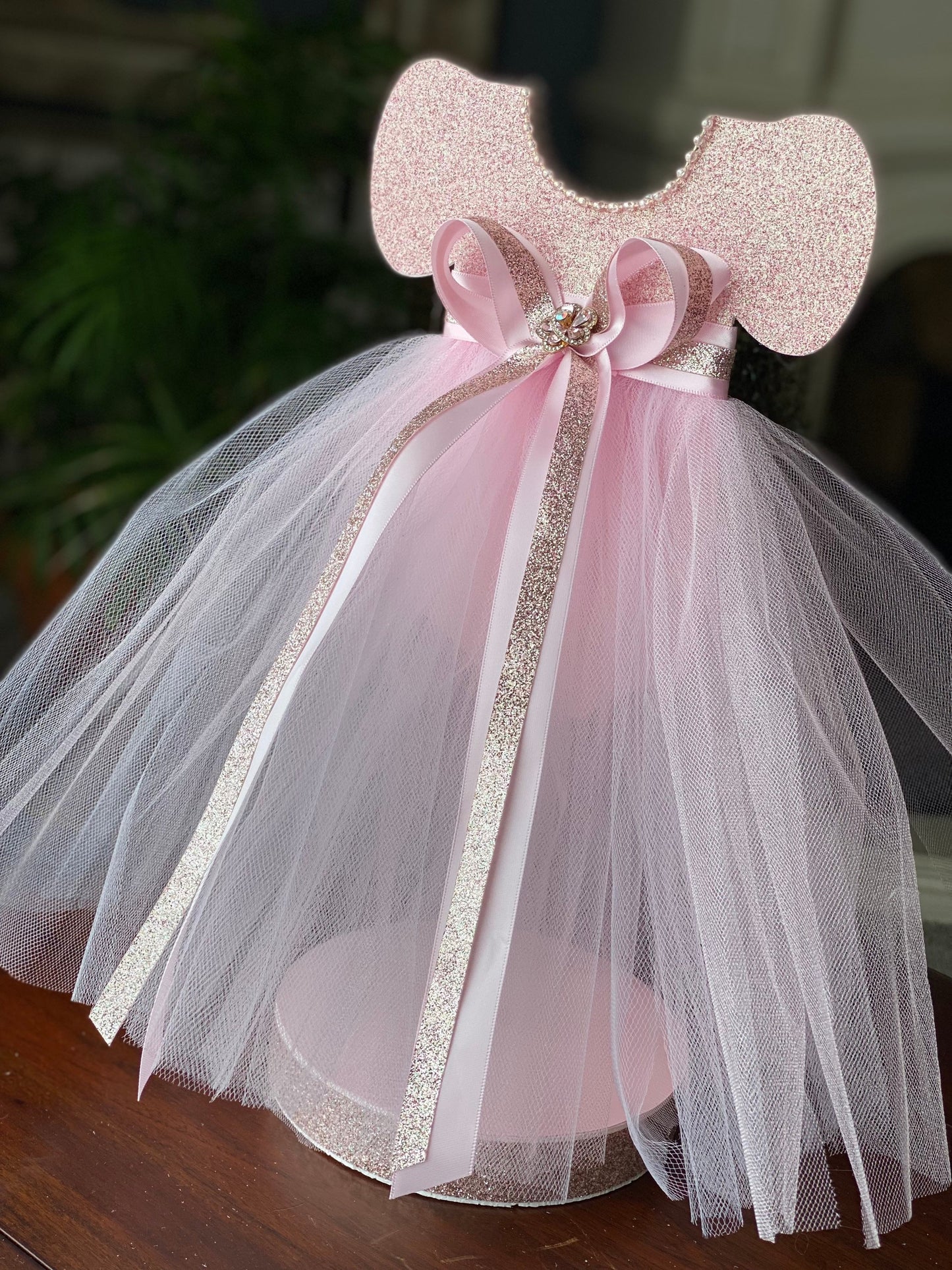 Tutu Dress Centerpiece, Tutu Baby Shower, Pink Centerpiece, Pink Ballerina Baby Shower, Tutu Dress Centerpiece Double Sided, Tutu Dress