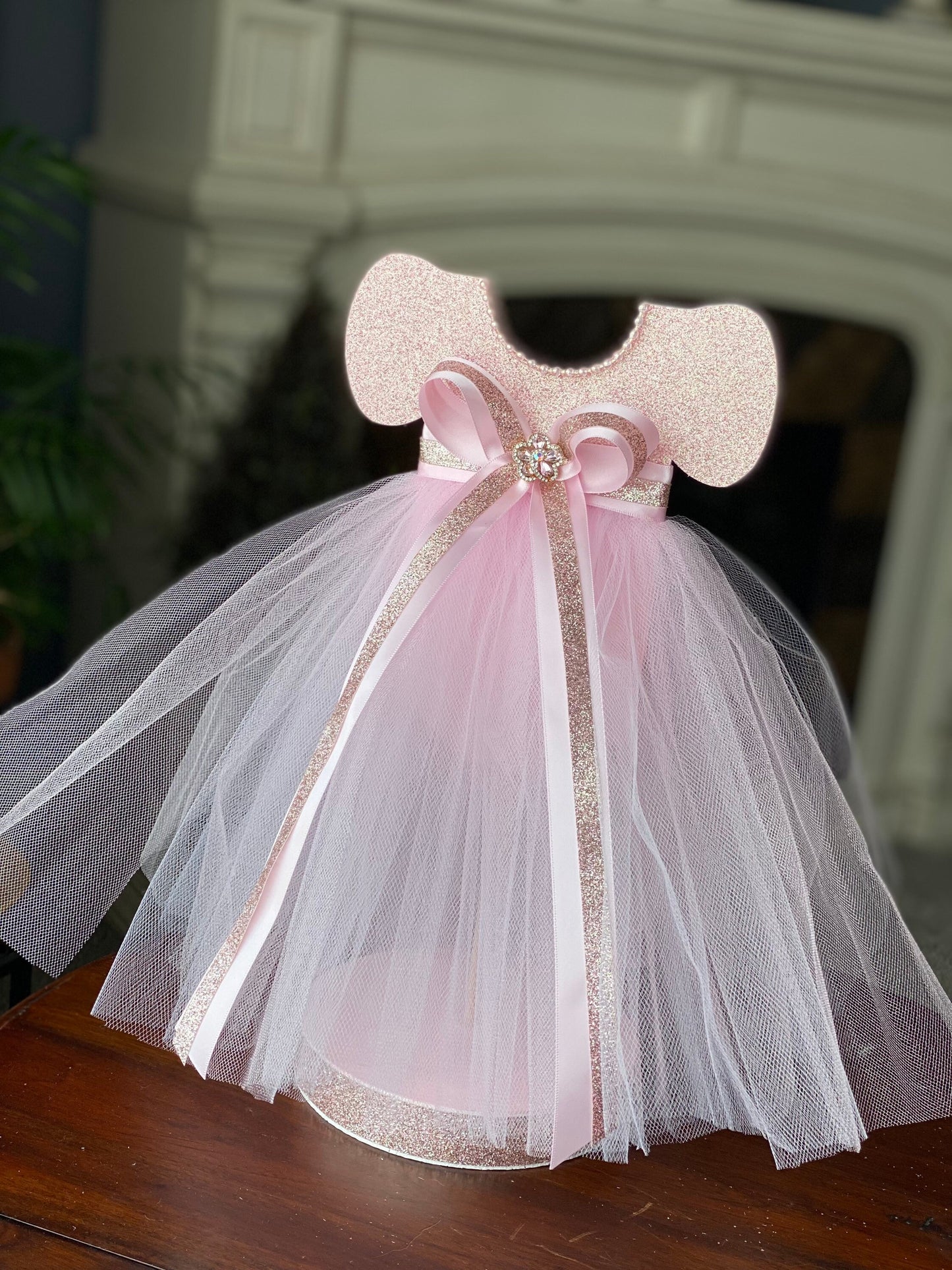 Tutu Dress Centerpiece, Tutu Baby Shower, Pink Centerpiece, Pink Ballerina Baby Shower, Tutu Dress Centerpiece Double Sided, Tutu Dress
