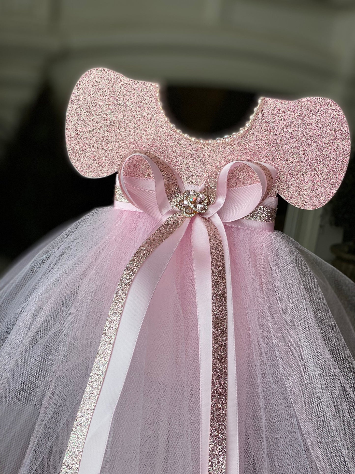 Tutu Dress Centerpiece, Tutu Baby Shower, Pink Centerpiece, Pink Ballerina Baby Shower, Tutu Dress Centerpiece Double Sided, Tutu Dress