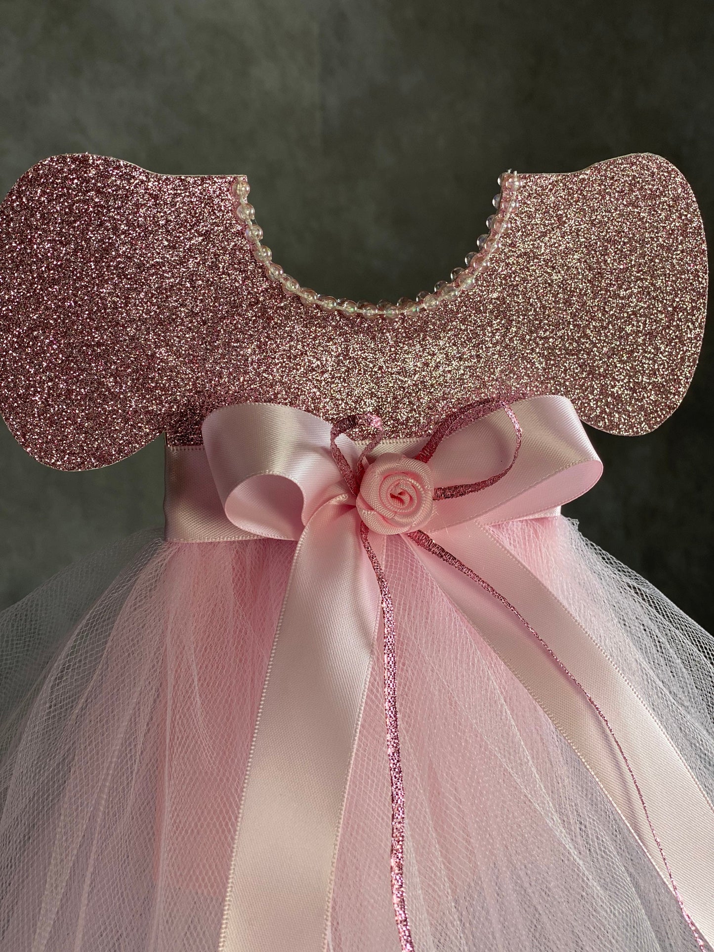 RoseGold Baby shower Centerpiece, Rose Gold Tutu Dress, Pink and Gold Centerpiece, Girl Baby Shower Centerpiece, RoseGold Centerpiece