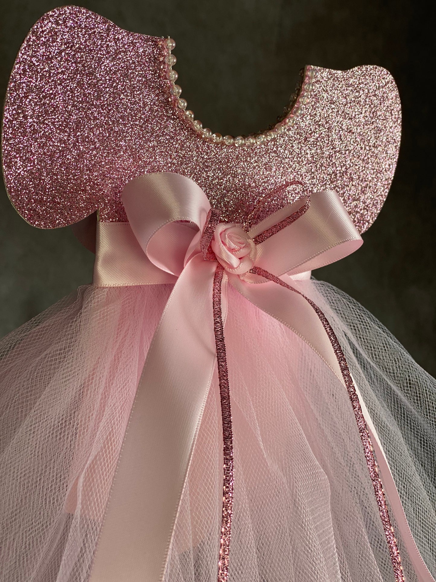 RoseGold Baby shower Centerpiece, Rose Gold Tutu Dress, Pink and Gold Centerpiece, Girl Baby Shower Centerpiece, RoseGold Centerpiece