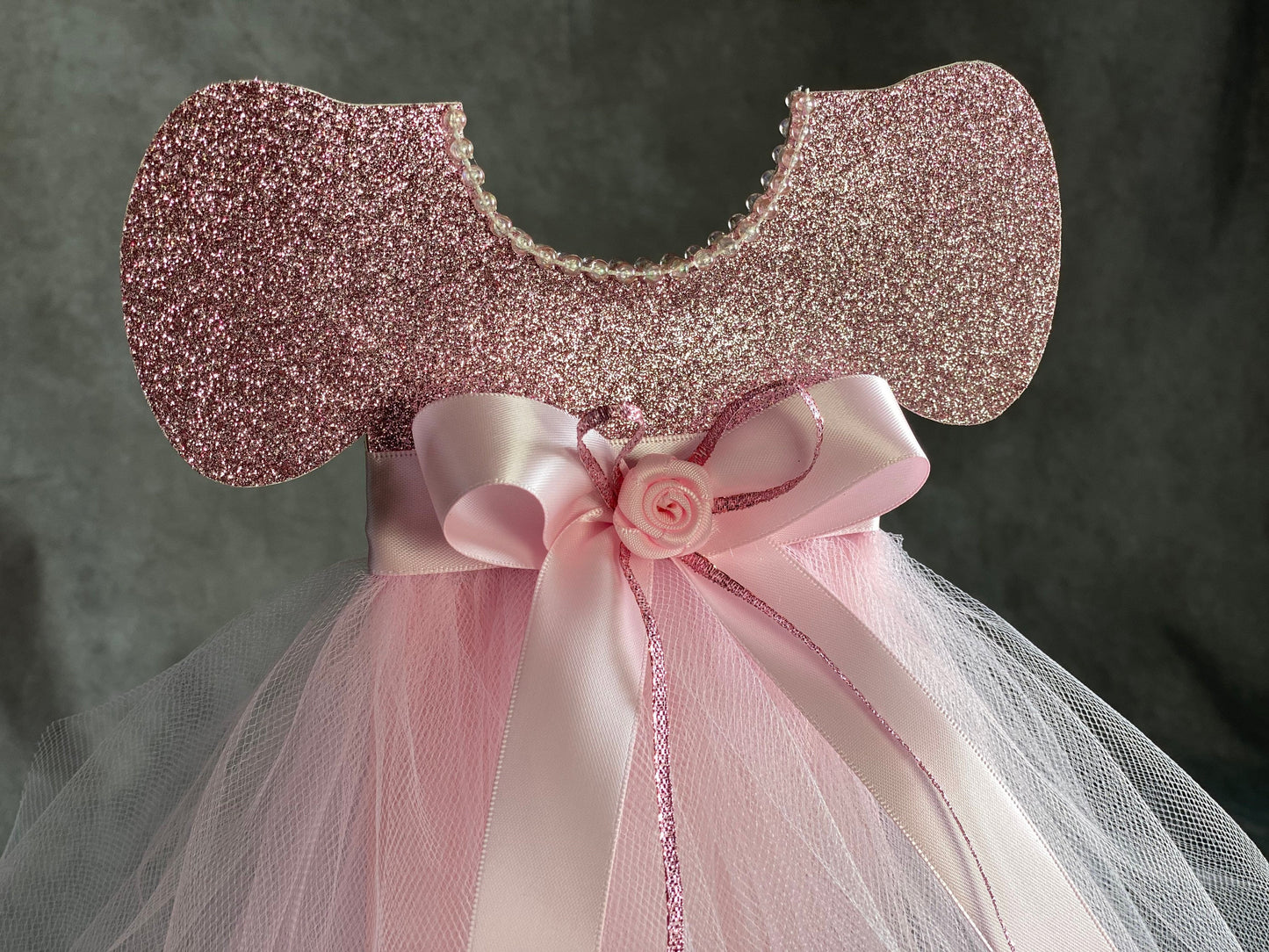 RoseGold Baby shower Centerpiece, Rose Gold Tutu Dress, Pink and Gold Centerpiece, Girl Baby Shower Centerpiece, RoseGold Centerpiece