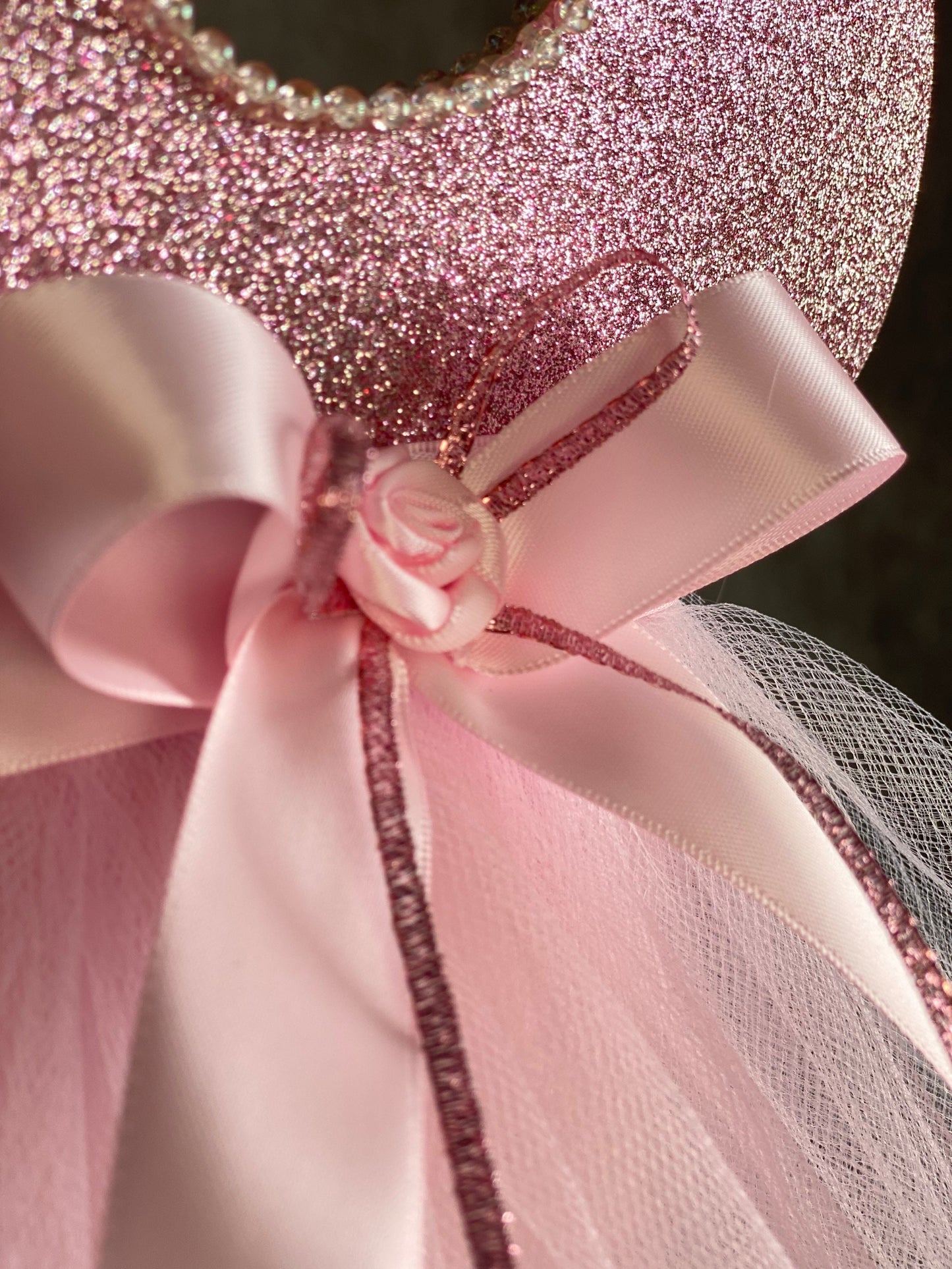 RoseGold Baby shower Centerpiece, Rose Gold Tutu Dress, Pink and Gold Centerpiece, Girl Baby Shower Centerpiece, RoseGold Centerpiece