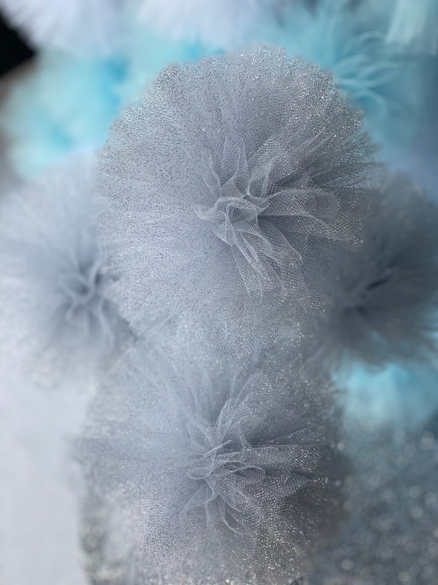 Glitter Pompom with Stick, Different Colors