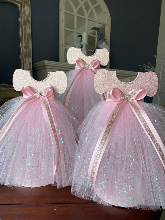 Pink Tutu Centerpiece,  Light Pink Tutu Centerpiece 14" tall