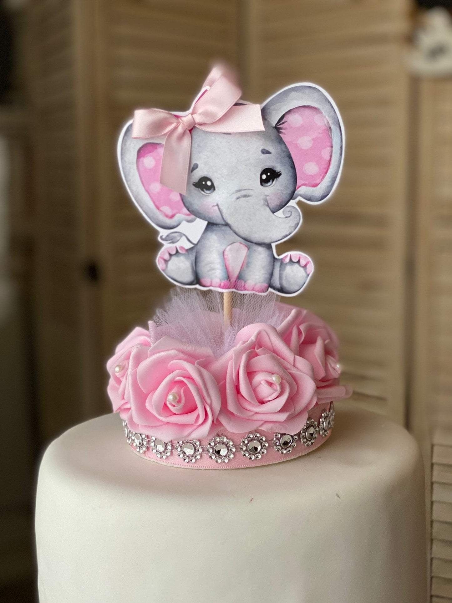 Girl Elephant, Baby Pink Elephant, Girl Baby Showl Elephant